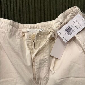 Good American Men's Cream Drawstring Chinos